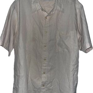 Eighty Eight Men’s Short Sleev Button Shirt Size Medium Tan C6